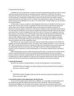 Impeaching a Witness