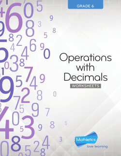 Operations with Decimals