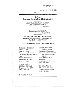 Supreme Court, U.S. FILED Petitioners, PETITION FOR A WRIT OF