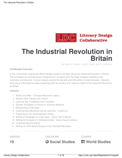 The Industrial Revolution in Britain