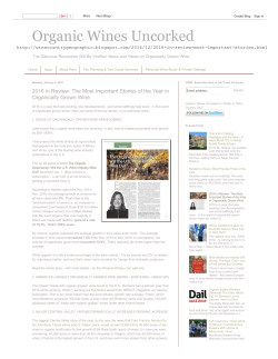 The Most Important Stories of the Year in Organically Grown Wine