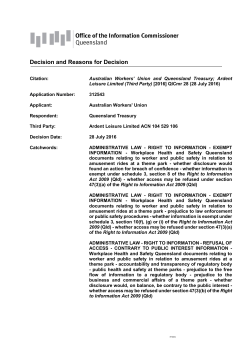 judgements - Office of the Information Commissioner Queensland