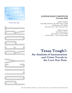 Texas Tough? - Justice Policy Institute