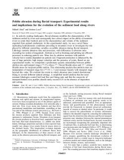 Pebble abrasion during fluvial transport
