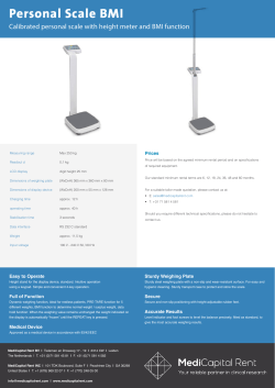 Personal Scale BMI