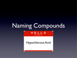 Naming Compounds