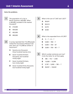 Unit 1 Interim Assessment