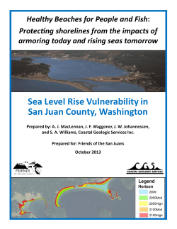 Sea Level Rise Vulnerability in San Juan County, Washington
