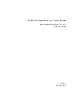 A UML Documentation for an Elevator System