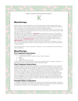 Mesotherapy instructions and consent