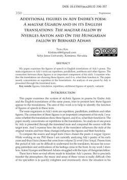 Additional figures in Ady Endre`s poem: A magyar Ugaron and in its