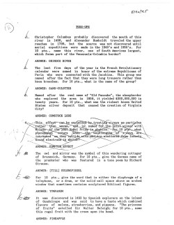 8 - Collegiate Quiz Bowl Packet