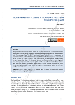 north and south yemen as a theatre of a proxy war during the cold war