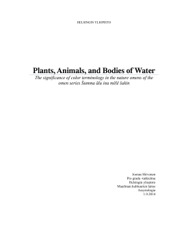 Plants, Animals, and Bodies of Water - Helda