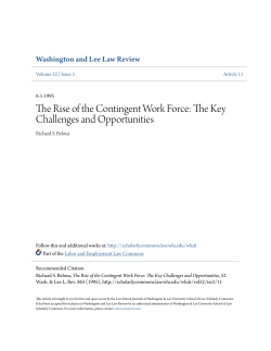 The Rise of the Contingent Work Force: The Key Challenges and