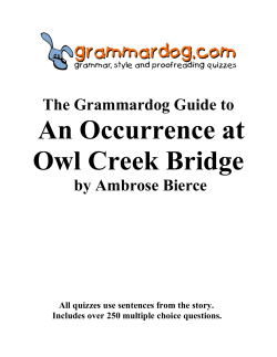 AN OCCURRENCE AT OWL CREEK BRIDGE by Ambrose Bierce