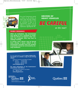 Be careful on the road - Commission des transports du Qu&eacute;bec