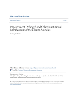 Impeachment Defanged and Other Institutional Ramifications of the