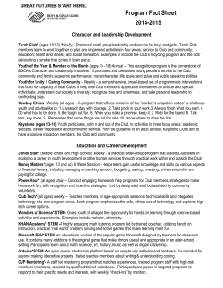 Program Fact Sheet 2014-2015