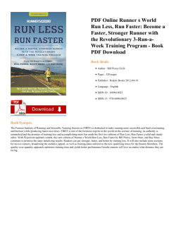 PDF Online Runner s World Run Less, Run Faster