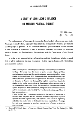 astudy of john locke`s influence on american political thought