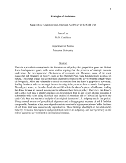 Strategies of Assistance: Geopolitical Alignment and Economic