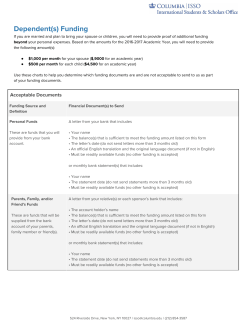 Dependent(s) Funding
