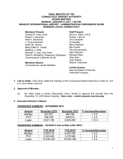 Mary Ellen S. Jones Airport % Increase/Decrease Bradley 527,857