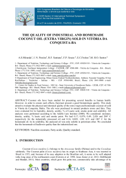 the quality of industrial and homemade coconut oil