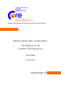 FROM CAPITOL HILL TO ISTANBUL: