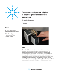 Determination of percent ethylene in ethylene