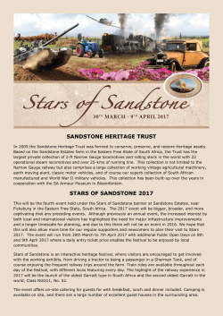 Stars of Sandstone Flyer - Stars of Sandstone Stars of Sandstone