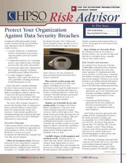 Protect Your Organization Against Data Security Breaches