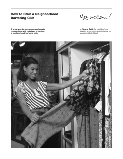 How to Start a Neighborhood Bartering Club