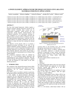 a finite element approach for the design of innovative ablative
