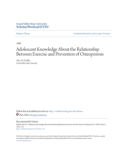 Adolescent Knowledge About the Relationship Between Exercise