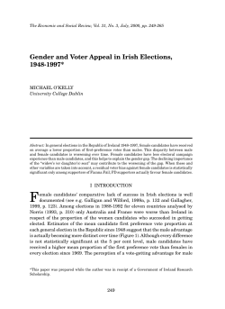 Gender and Voter Appeal in Irish Elections, 1948-1997