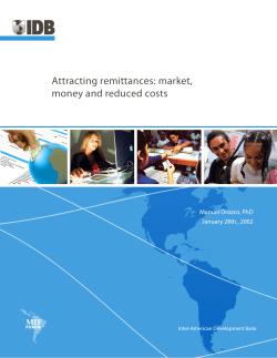 Attracting remittances: market, money and reduced costs