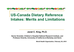 US-Canada Dietary Reference Intakes