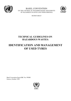 identification and management of used tyres