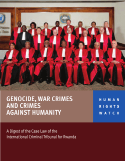 genocide, war crimes and crimes against humanity