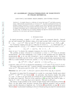 An algebraic characterization of injectivity in phase retrieval