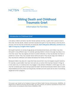 Sibling Death and Childhood Traumatic Grief: Information for Families