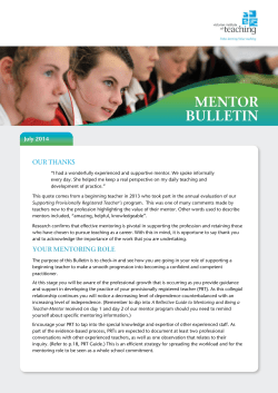 our thanks your mentoring role - Victorian Institute of Teaching