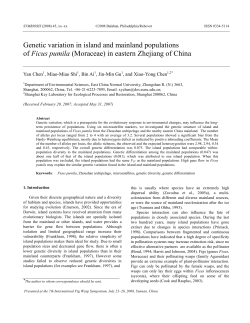 Genetic variation in island and mainland populations of Ficus pumila