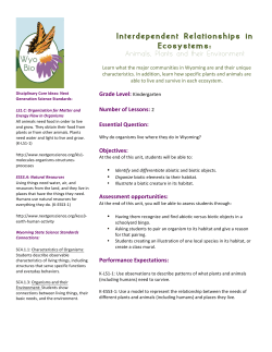 Interdependent Relationships in Ecosystems