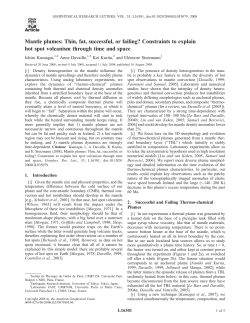 Mantle plumes: Thin, fat, successful, or failing?