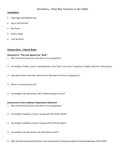 US History &ndash; Post-War Tensions in the 1920s