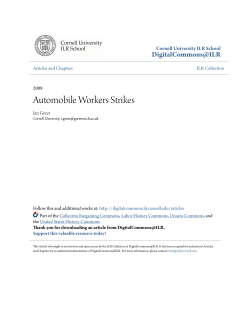 Automobile Workers Strikes - DigitalCommons@ILR