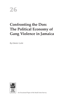 The Political Economy of Gang Violence in Jamaica